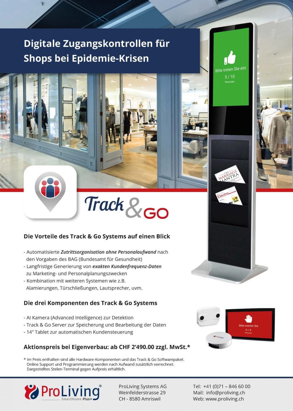 Präsentation des neuen Track & Go Systems von Proliving