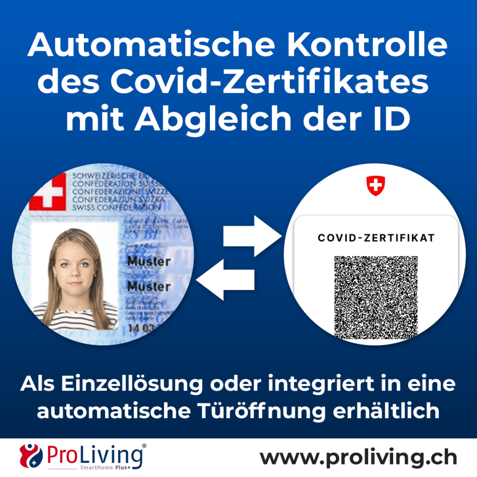Automatische Kontrolle des Covid-Zertifikates  mit Abgleich der ID